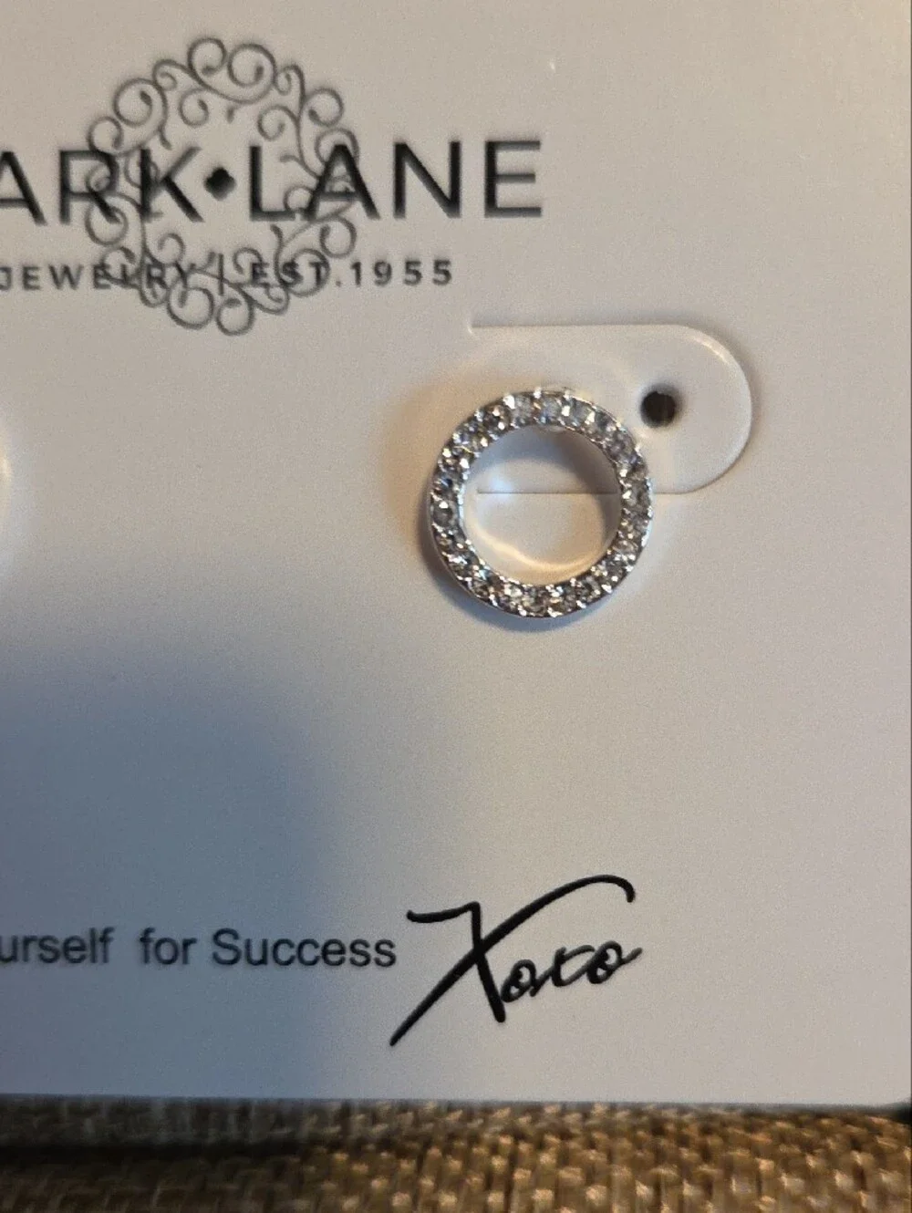 Park Lane Silver Crystal Circle Studs-  Roo